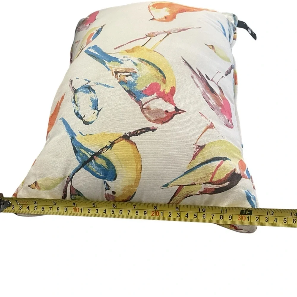 Bird Accent Pillow By Newport Colorful 16x12” Made In USA